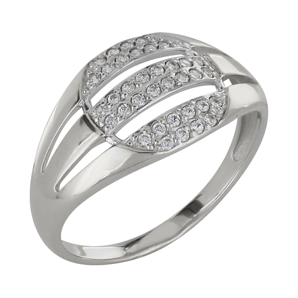 Золотое кольцо с фианитом № 98382