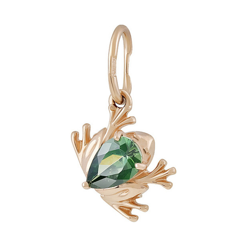 Золотая подвеска с фианитом № 134916