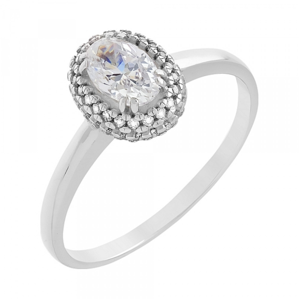 Золотое кольцо с кристаллами swarovski № 113025