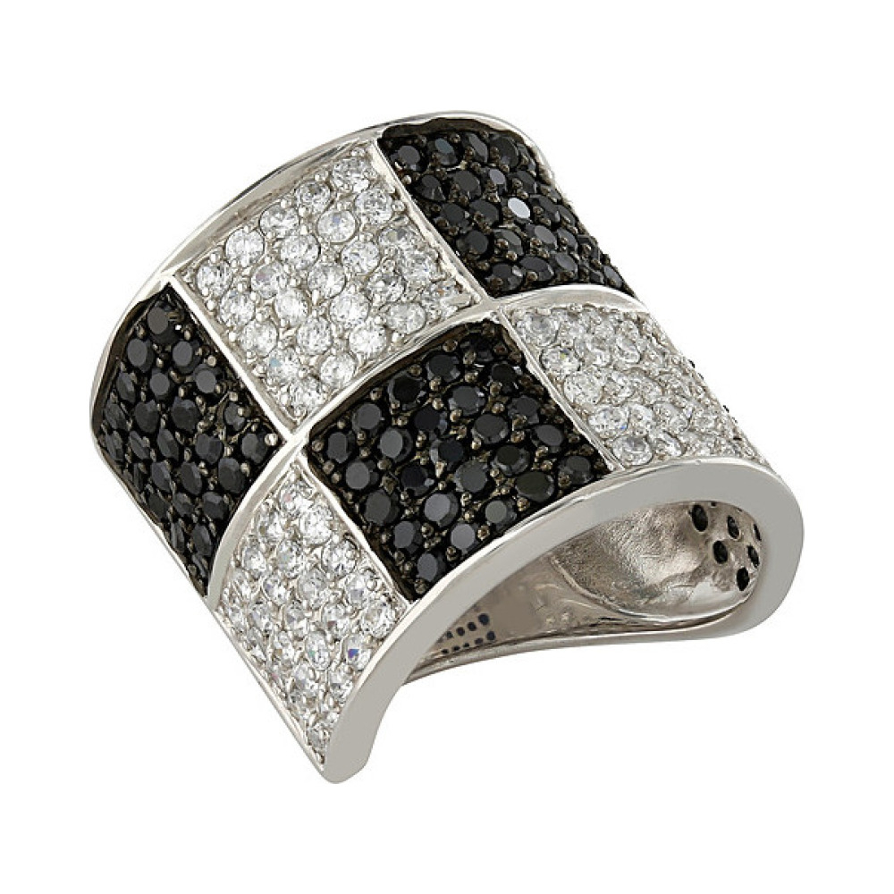 Серебряное кольцо с фианитом № 82532