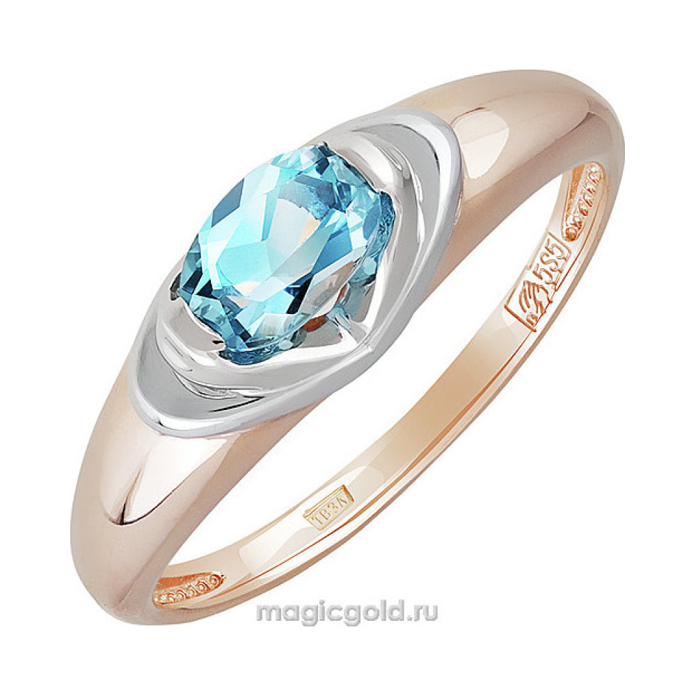 Золотое кольцо с топазом № 142067