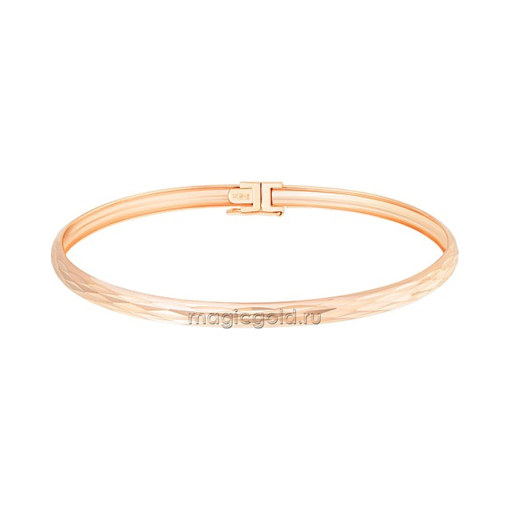 Золотой браслет без камня с алмазкой № 173392