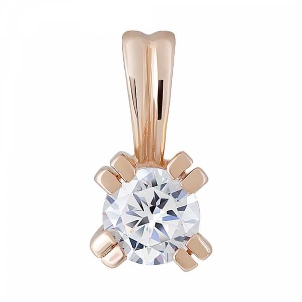 Золотая подвеска с фианитом № 2393