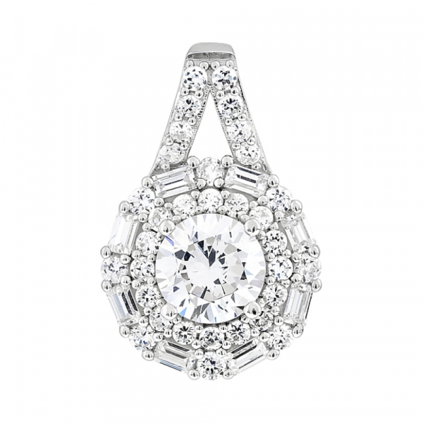 Серебряная подвеска с фианитами № 112775