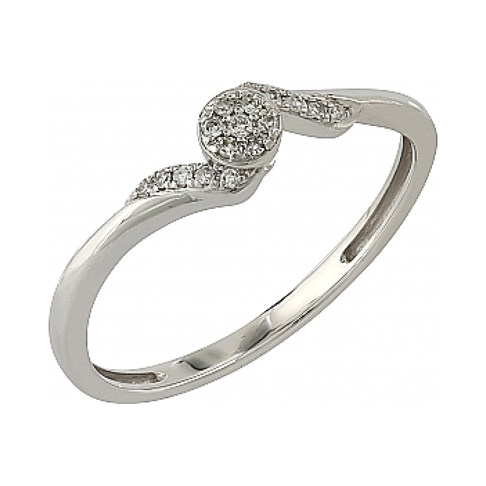 Золотое кольцо с бриллиантом № 104941