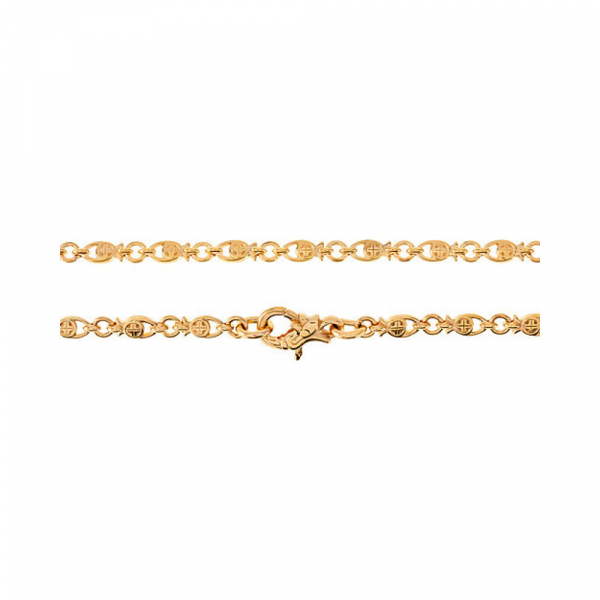Цепь, ручная работа с золотым покрытием № 117307
