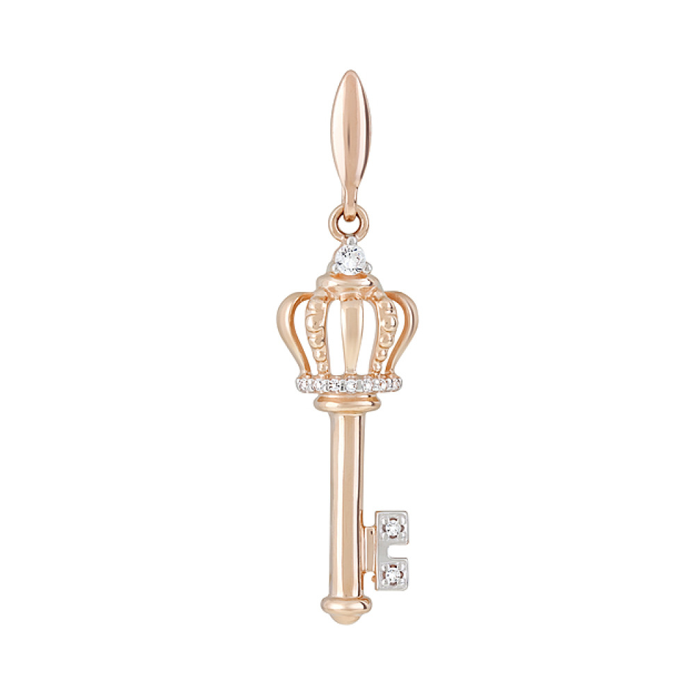 Золотая подвеска с фианитами № 127139