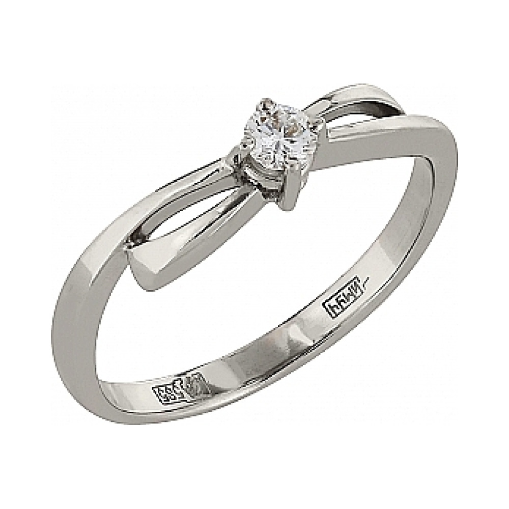 Золотое кольцо с бриллиантом № 78080