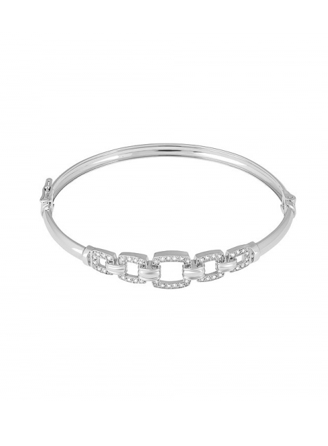 Серебряный браслет с фианитом № 129737