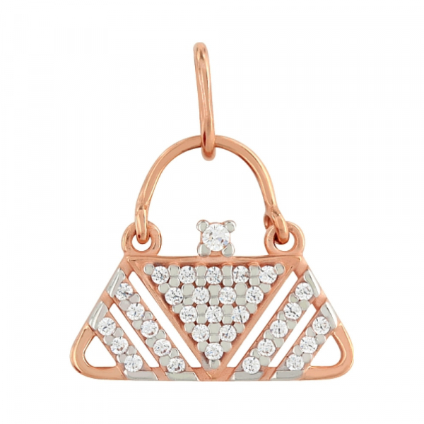 Золотая подвеска с фианитом № 86114