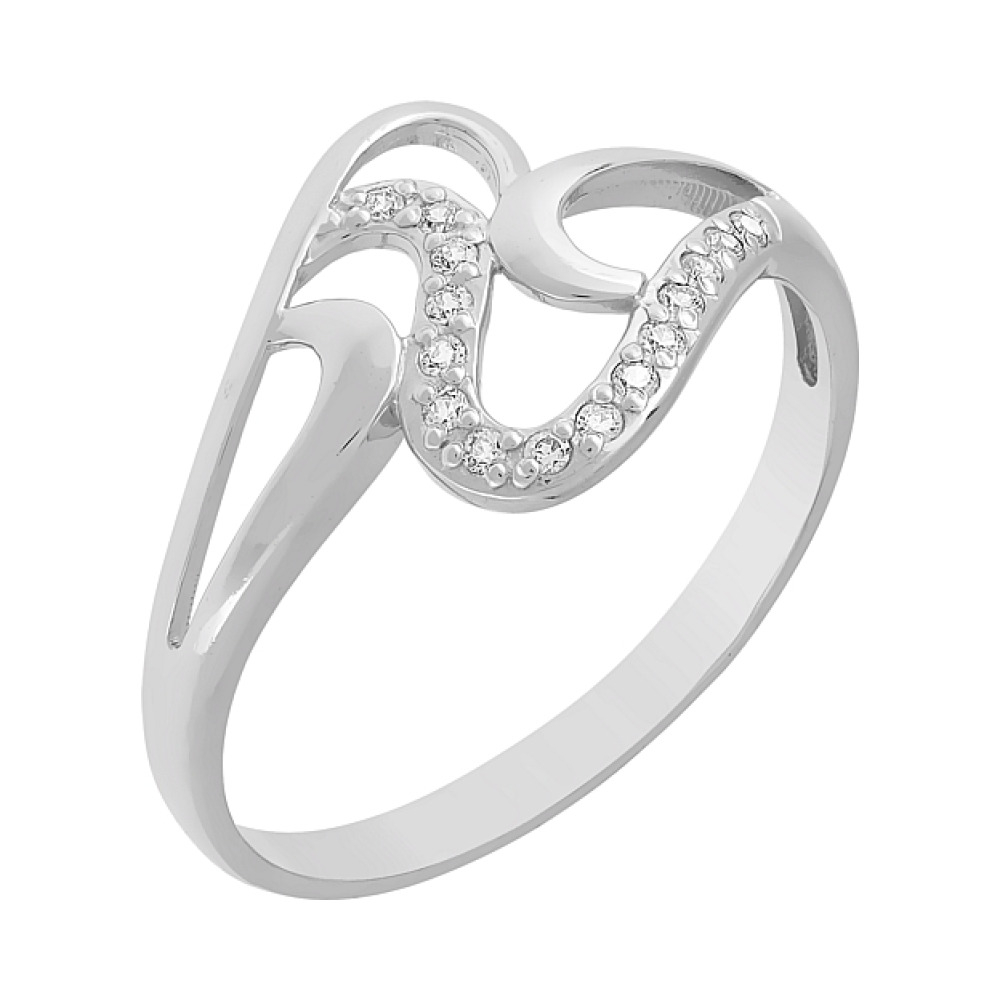 Золотое кольцо с фианитом № 98532