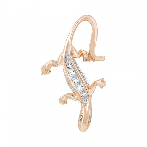 Золотая подвеска с фианитами № 115786