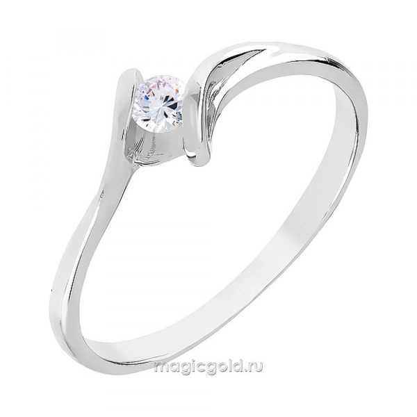 Серебряное кольцо с фианитом № 171380