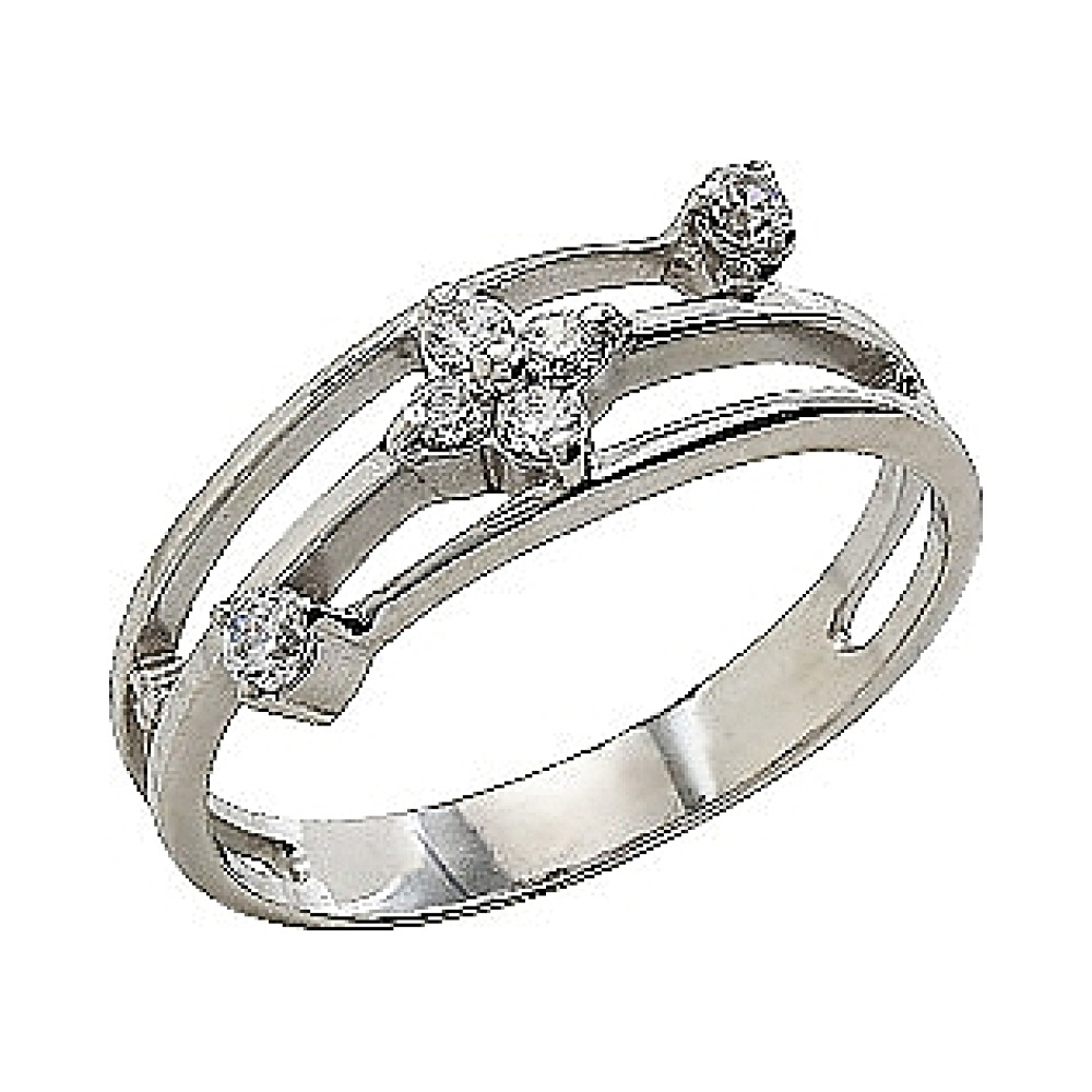 Золотое кольцо с фианитом № 71145