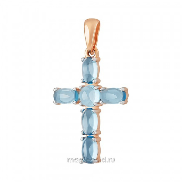 Золотая подвеска с топазом № 159038