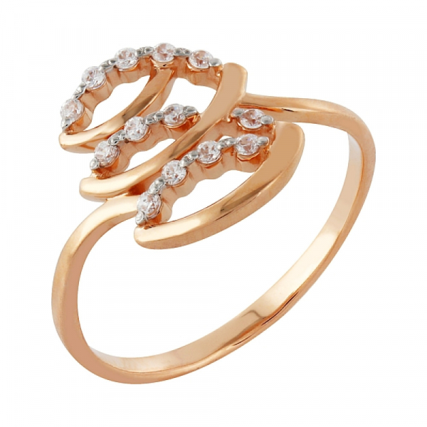 Золотое кольцо с фианитом № 78168