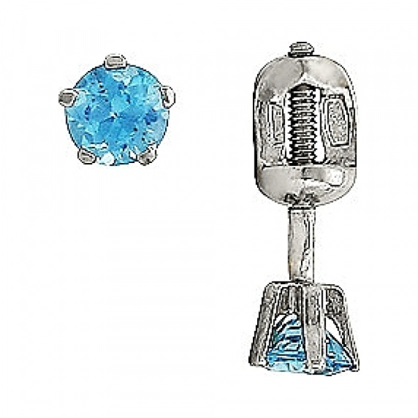 Пуссеты с топазом № 77520