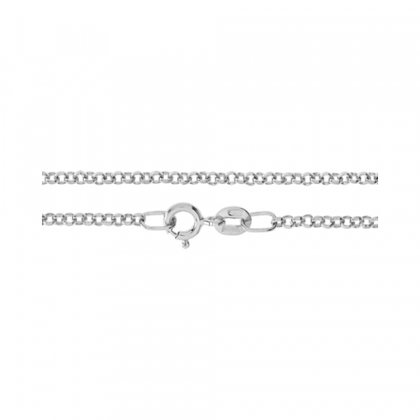 Серебряная цепь гороховая родированная № 109971