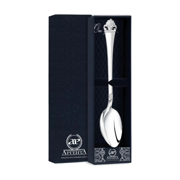 Ложка столовая Афина в футляре из серебра 925 пробы