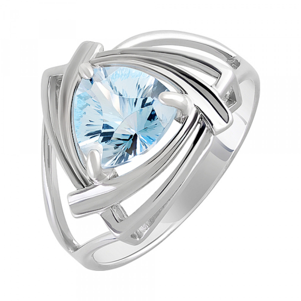 Серебряное кольцо с топазом № 132201