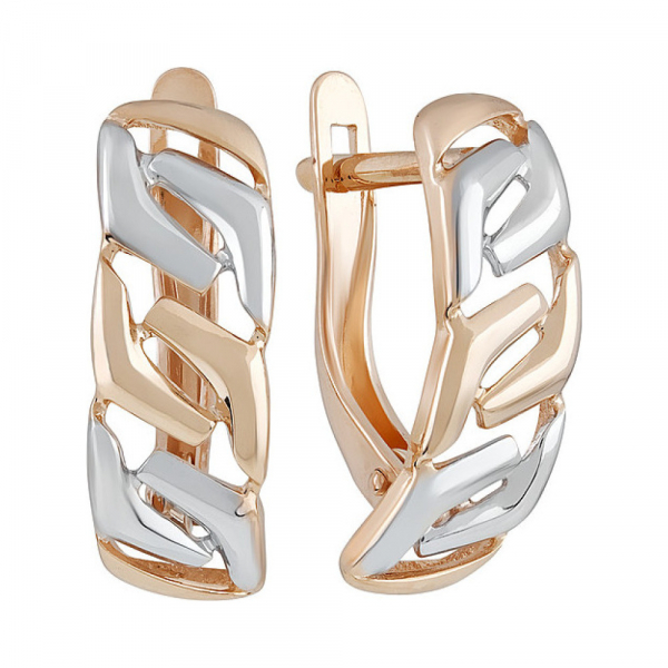 Золотые серьги без камня № 135968