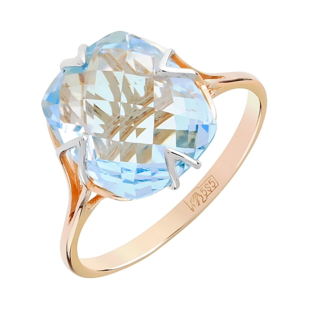 Золотое кольцо с топазом № 107561