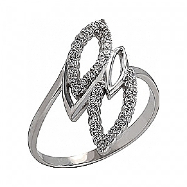 Золотое кольцо с фианитом № 76319