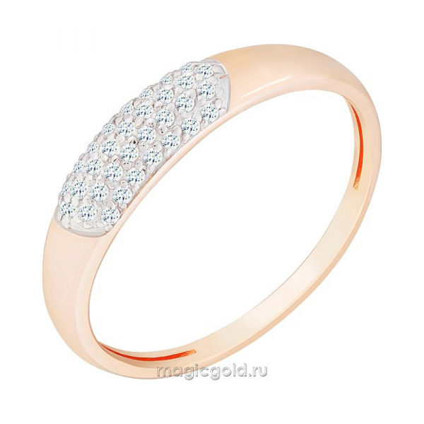 Золотое кольцо с фианитом № 170060