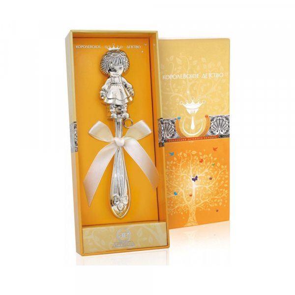 Серебряная погремушка «Кукла»