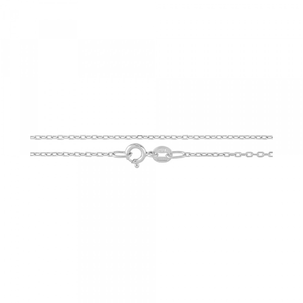 Серебряная цепь якорная граненая родированная № 123401