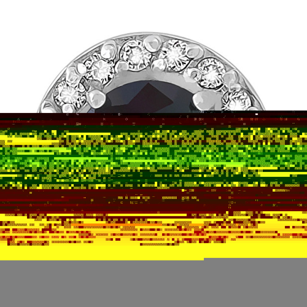 Золотая подвеска с сапфиром и фианитом № 113925