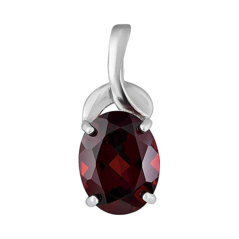 Серебряная подвеска с гранатом № 132808