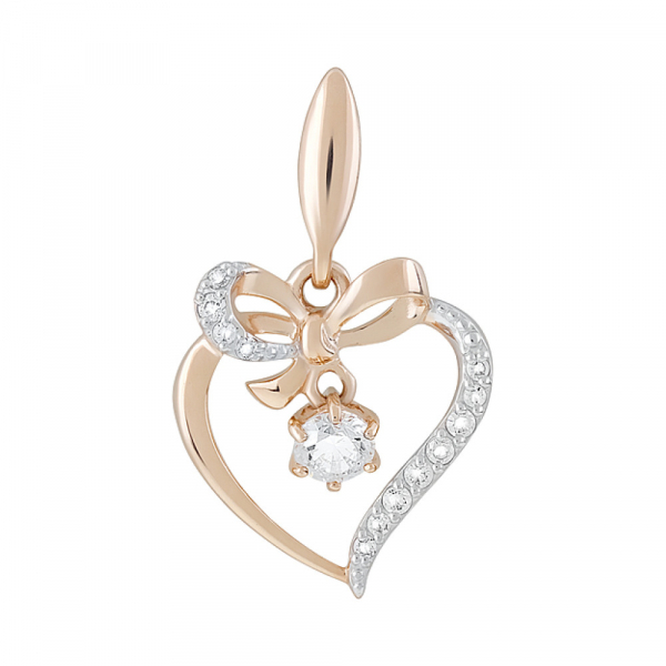 Золотая подвеска с фианитами № 127142