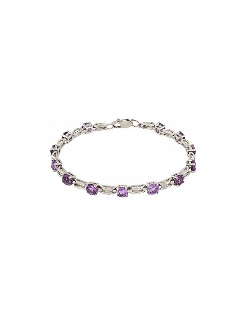 Серебряный браслет с аметистом № 105648