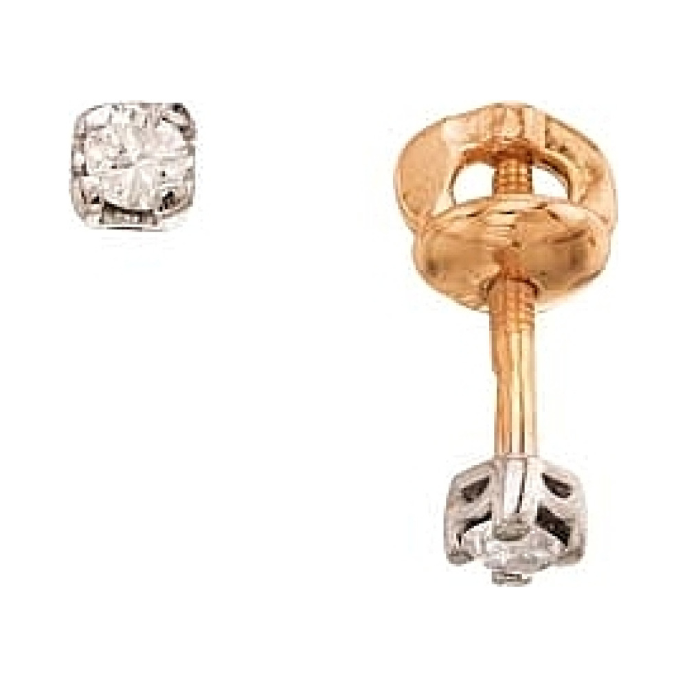 Пуссеты с бриллиантом № 116026