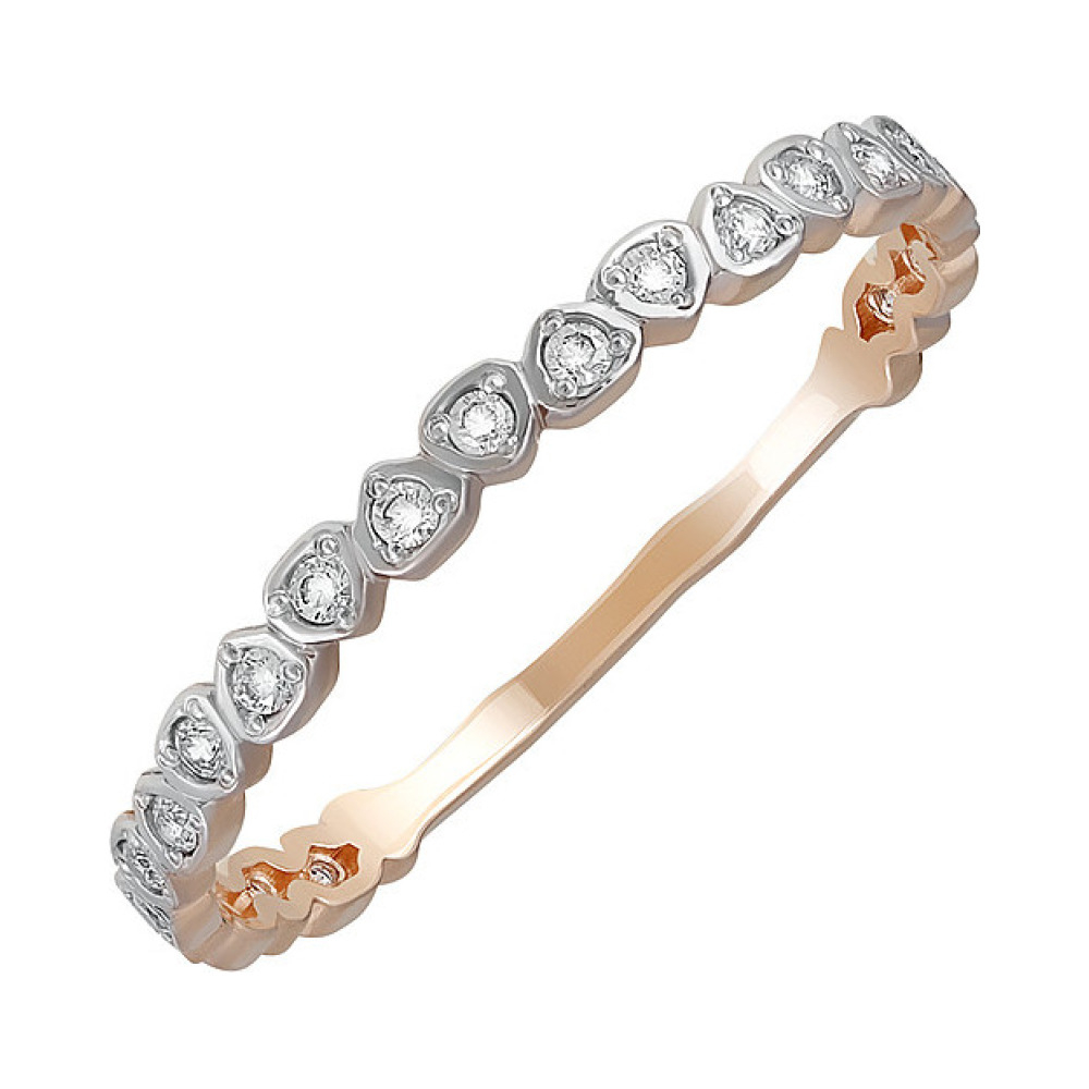 Золотое кольцо с фианитом № 134414