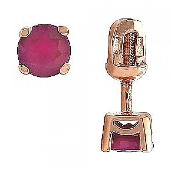 Пуссеты с рубином № 35105