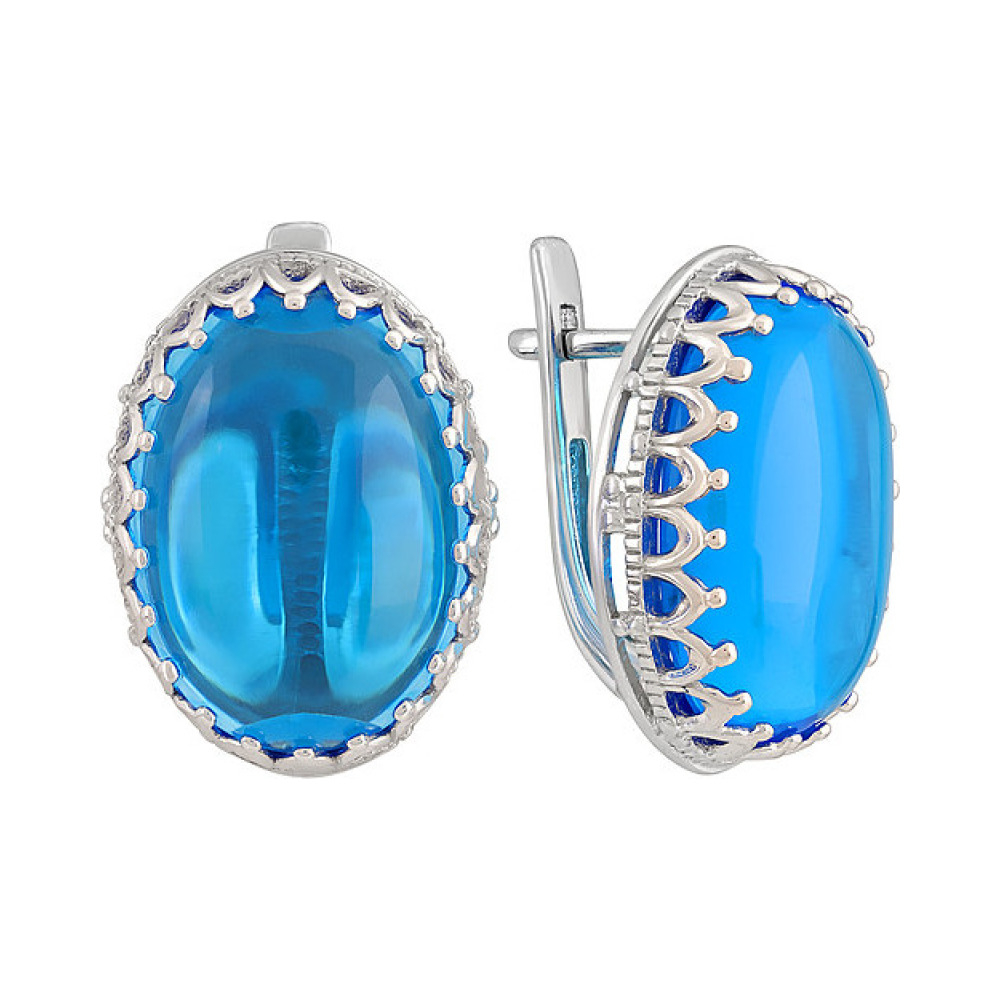 Серебряные серьги с алпанитом № 132529