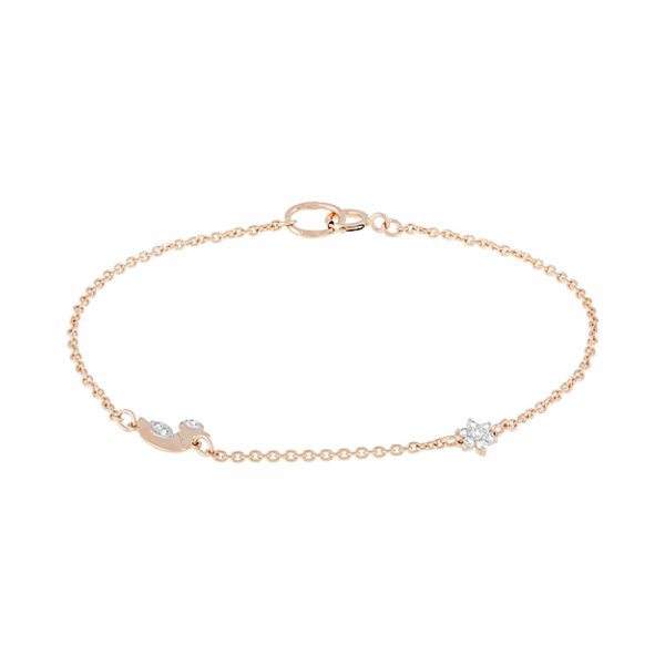 Золотой браслет с фианитами № 129043