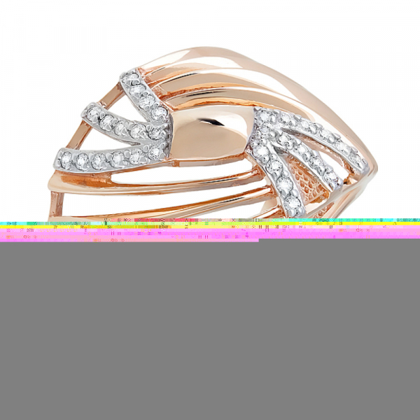 Золотое кольцо с фианитами № 123927