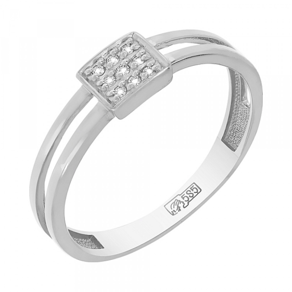 Золотое кольцо с бриллиантом № 113475