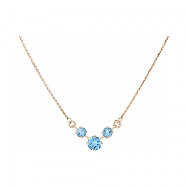 Золотое колье с топазом № 111853