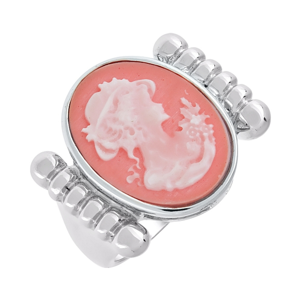 Серебряное кольцо с карбоном № 83459