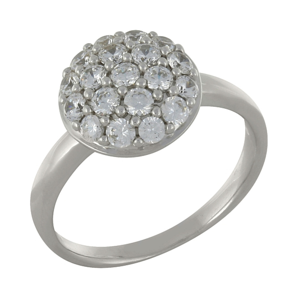 Серебряное кольцо с фианитом № 100241