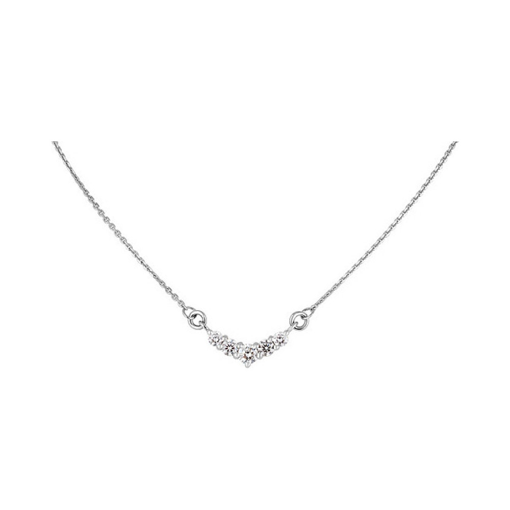 Золотое колье с бриллиантом № 134618