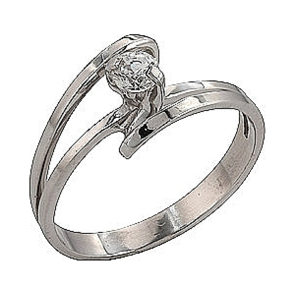 Золотое кольцо с фианитом № 72521