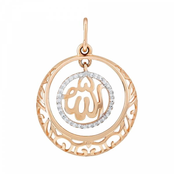 Золотая подвеска с фианитами № 115657