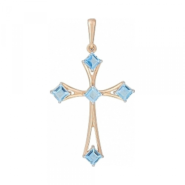 Золотая подвеска с топазом № 107182