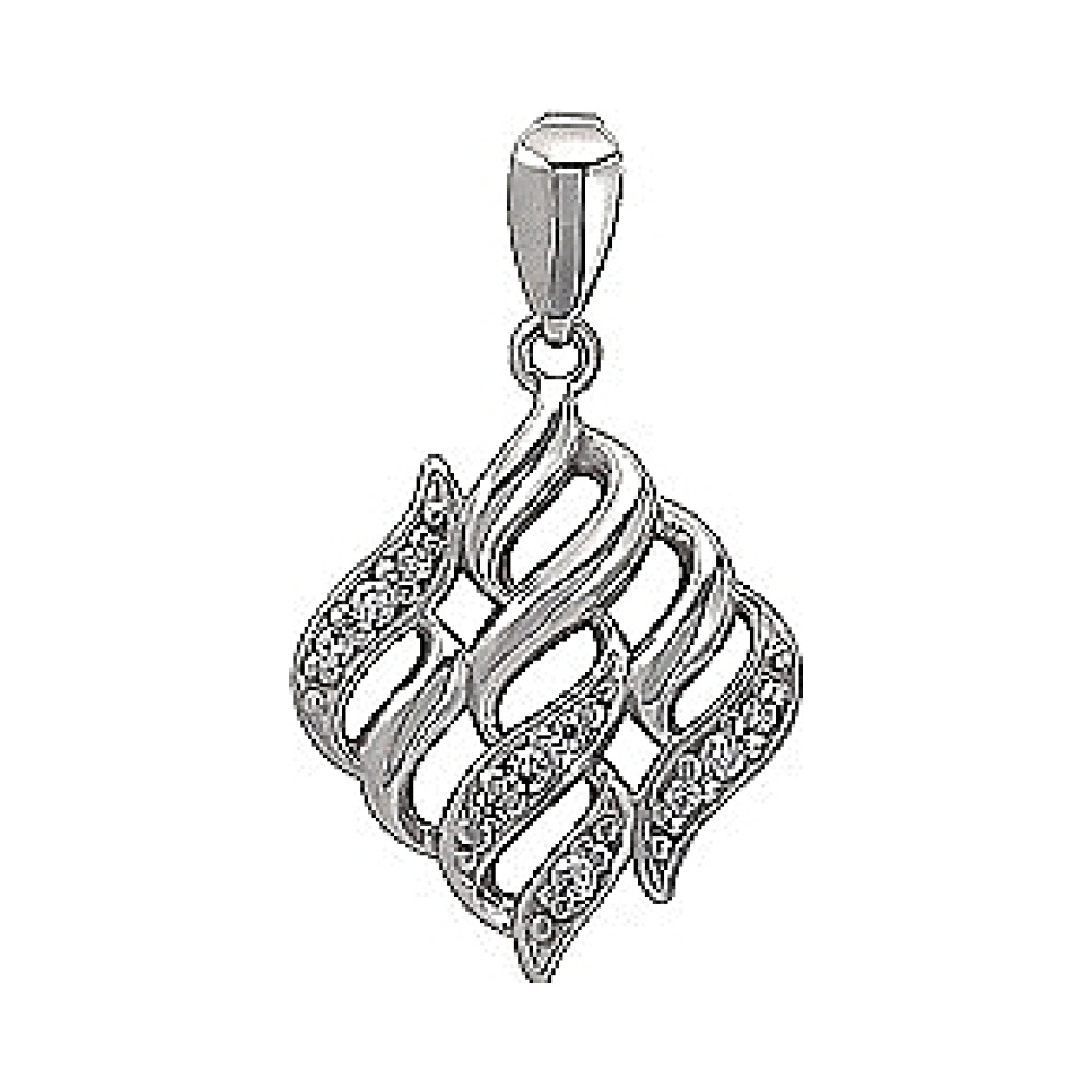 Золотая подвеска с фианитом № 76290