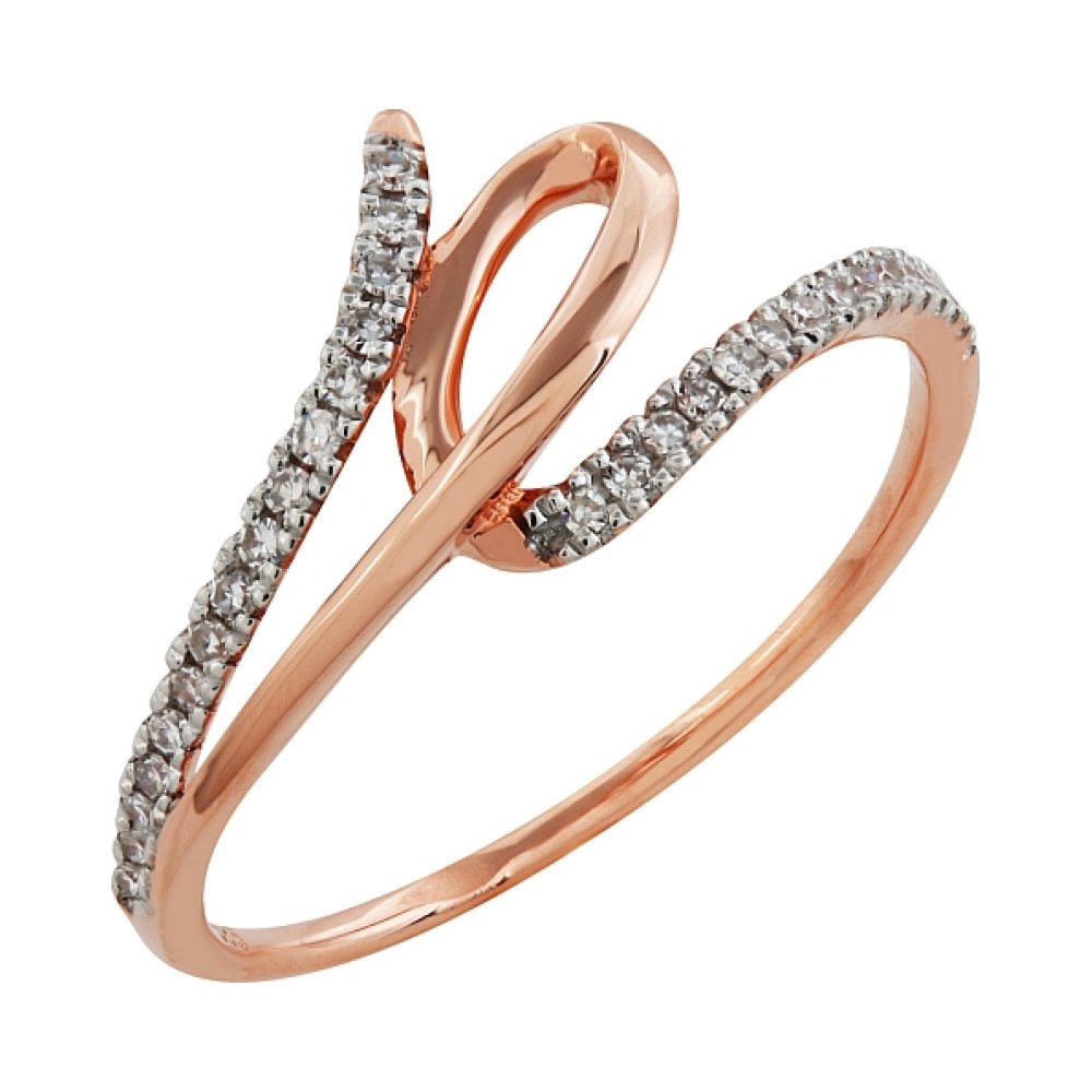 Золотое кольцо с бриллиантом № 99015